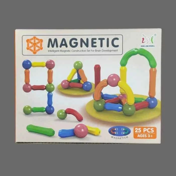 25  PCS Magnetic Blocks Toy Set – STEM Montessori Building Kit for Kids 3+