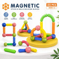 25  PCS Magnetic Blocks Toy Set – STEM Montessori Building Kit for Kids 3+