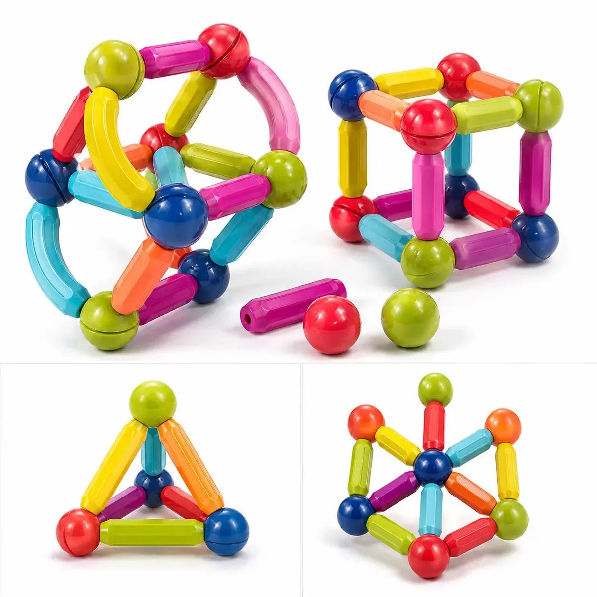 25  PCS Magnetic Blocks Toy Set – STEM Montessori Building Kit for Kids 3+