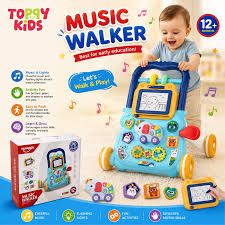 Huanger Large Sounds & Lights Baby Walker – Interactive Learning Push Walker